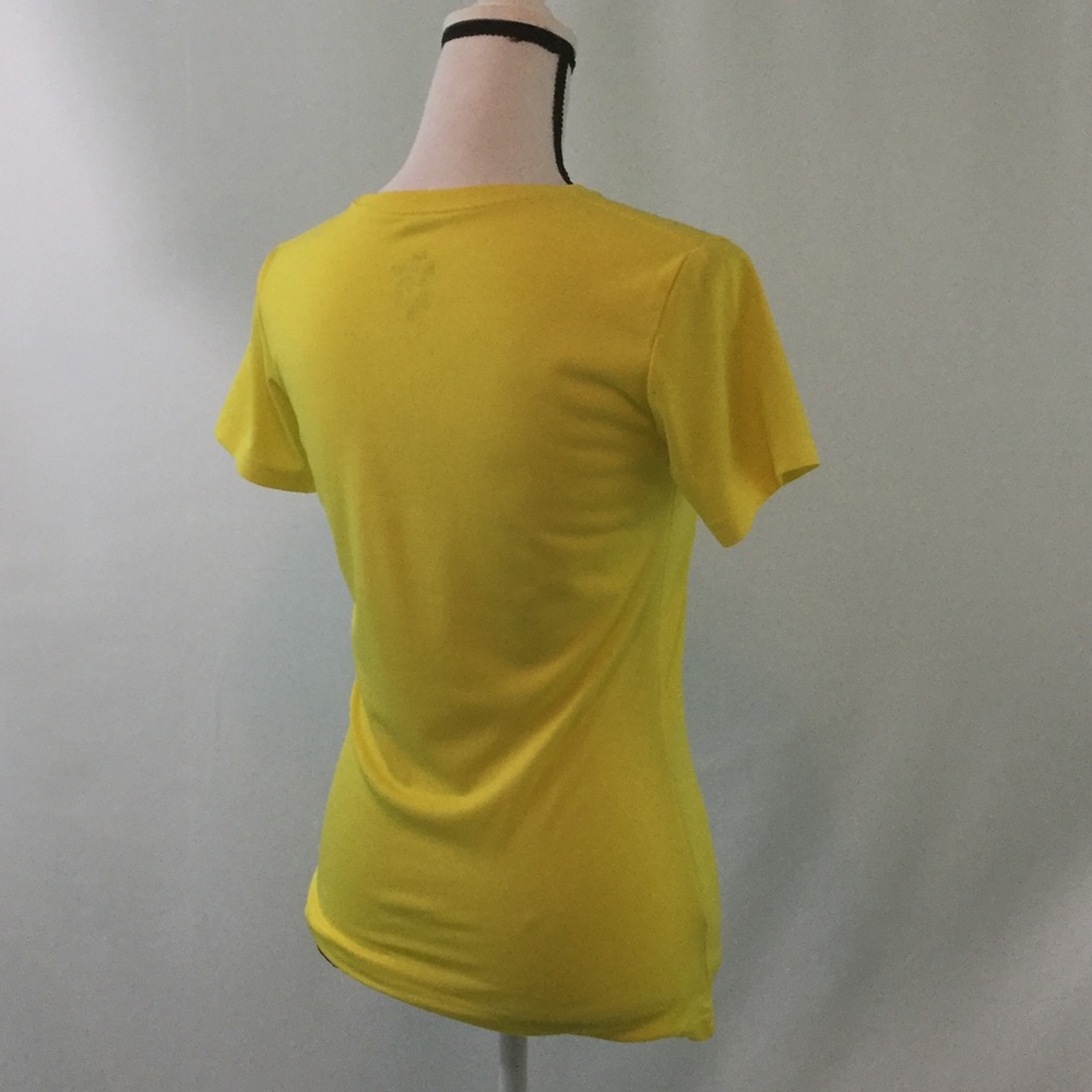 Nike Dri-Fit Tee Size Small Vibrant Neon Yellow - Picture 5 of 7